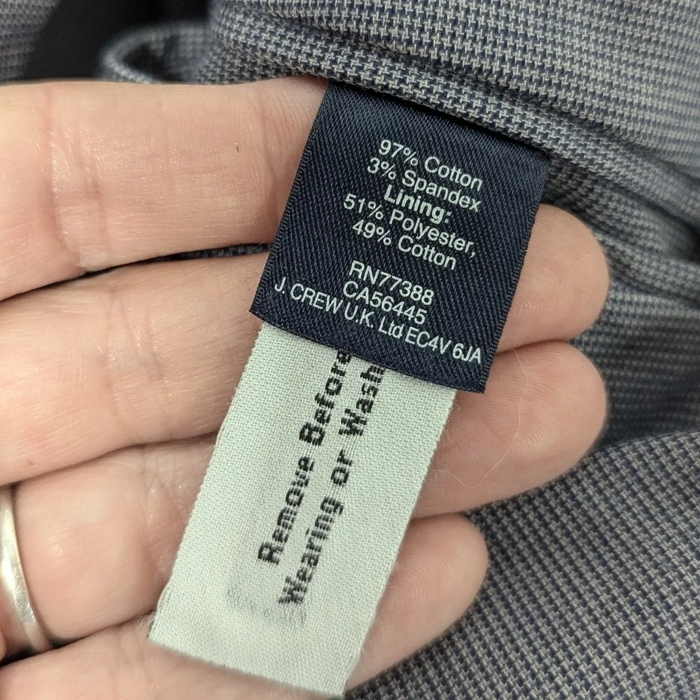 J Crew Blue Crosby Italian Stretch Worsted Wool Blend Blazer Classic Fit XL NWT